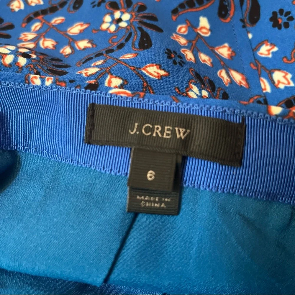 J.Crew Black Label Floral‎ Skirt Size 6